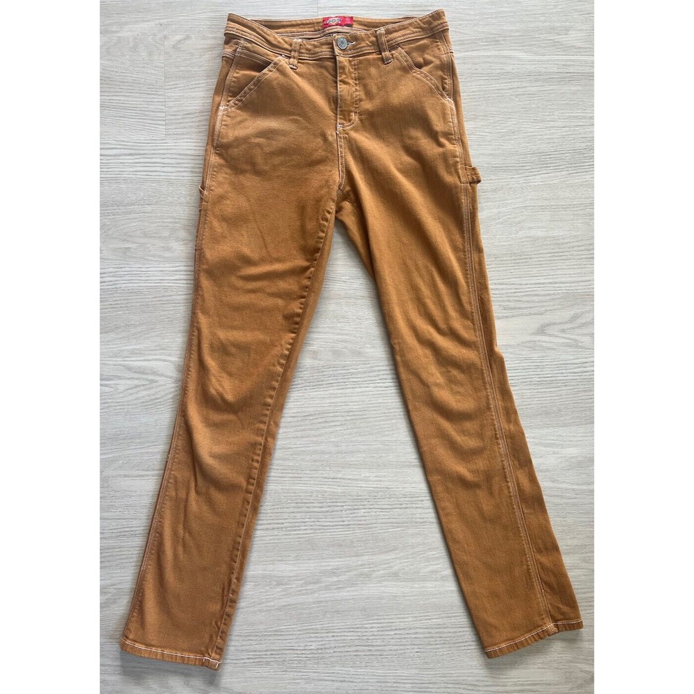 Dickies Womens Flex Casual Carpenter Pants Orange Size 7 Style # J1080FBC